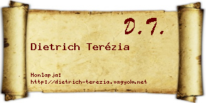 Dietrich Terézia névjegykártya