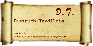 Dietrich Terézia névjegykártya